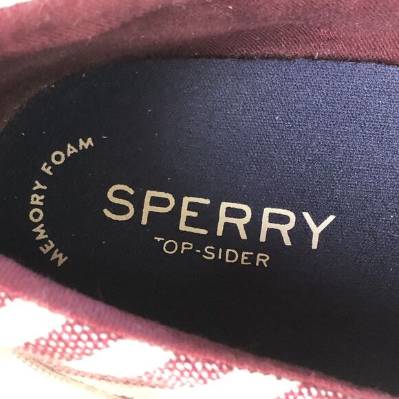 SPERRY Women’s Crest Vibe Slip On Shoes Red/White Stripes Size 11 - Picture 10 of 11